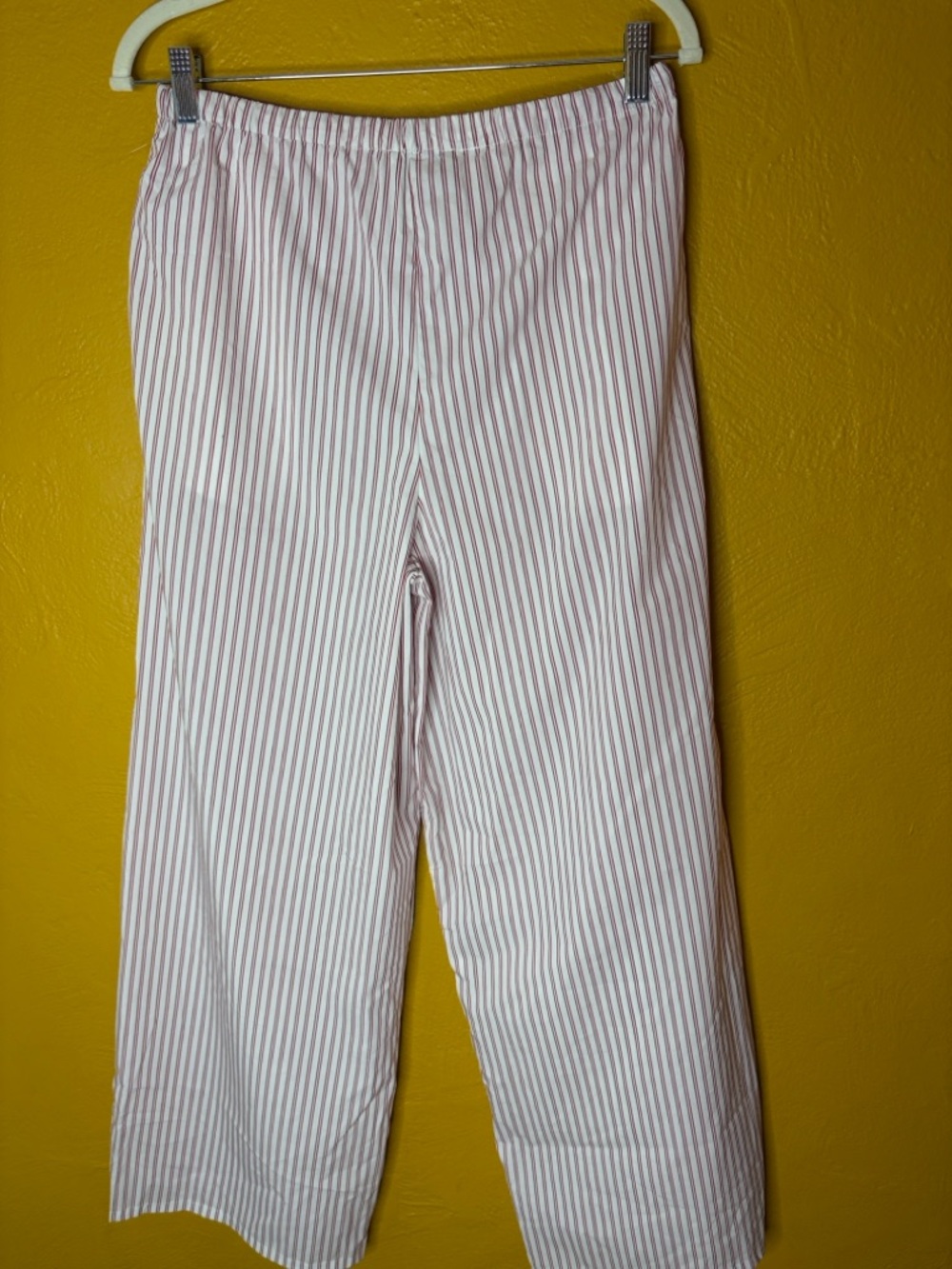 Christian Lacroix Neutral /Rust & White Wide Leg Lounge PJ Pants Stripe Beads - Picture 7 of 7